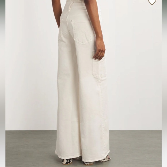 Mother The Undercover Sneak High-Rise Cargo Jeans in cream size 28 - Picture 4 of 5